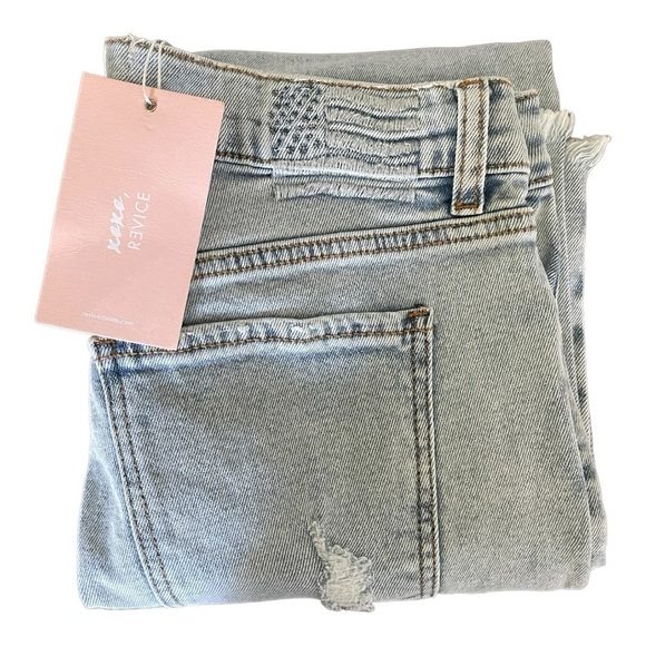 Revice Dream Fit Jeans | Light Wash Distressed Straight Leg Denim | Size 32 - Picture 6 of 9